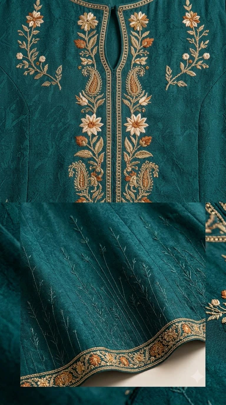 Aasma Gul Embroidered Umbrella-Cut Pakistani Suit