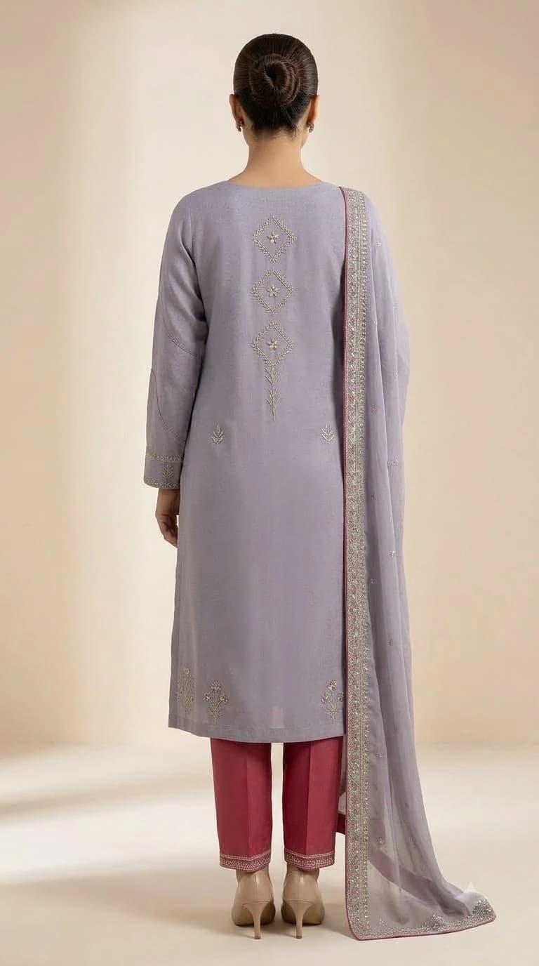 Sitarah-e-Noor Embroidered Center-Godet Pakistani Suit