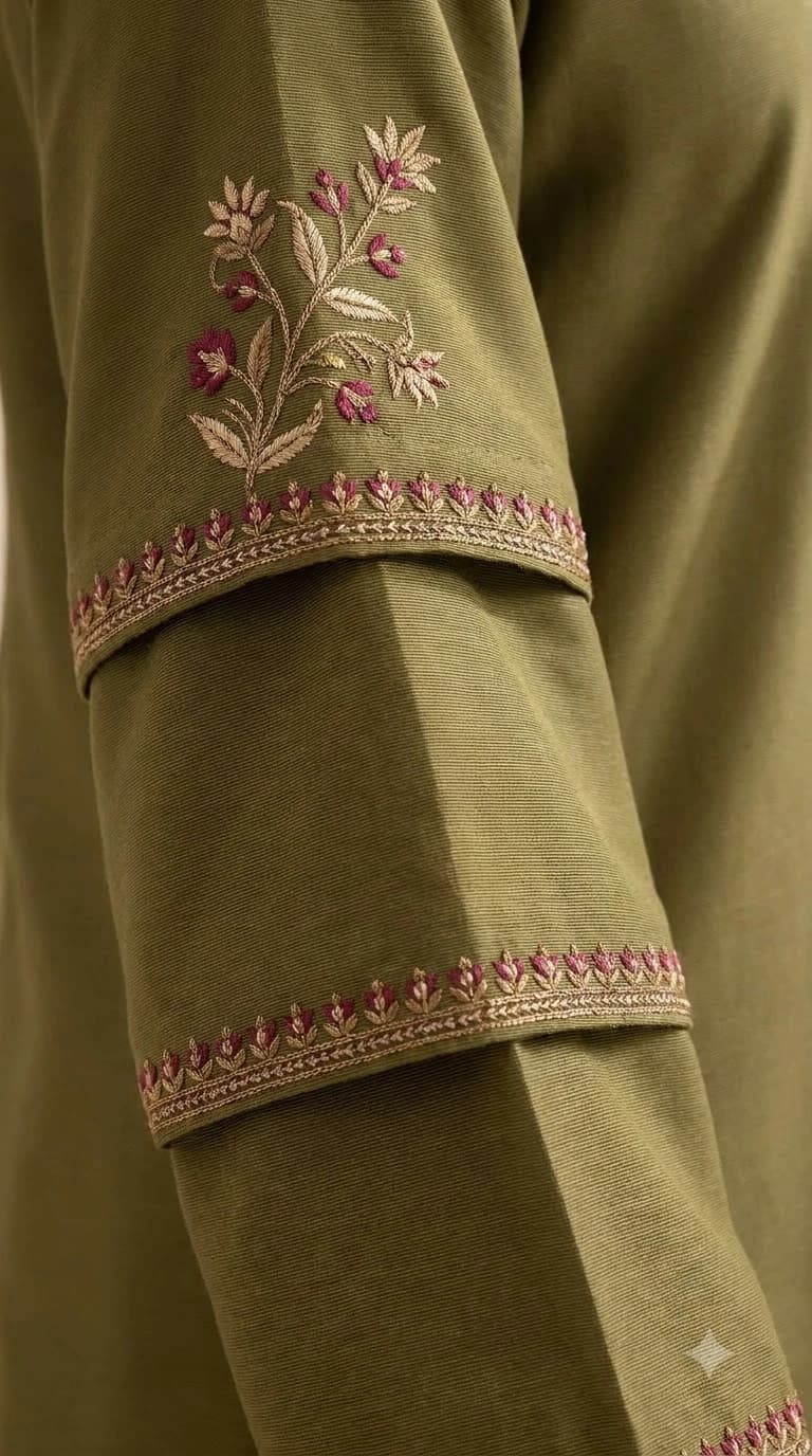 Gulbadan Noor Embroidered Pagoda-Sleeve Pakistani Suit