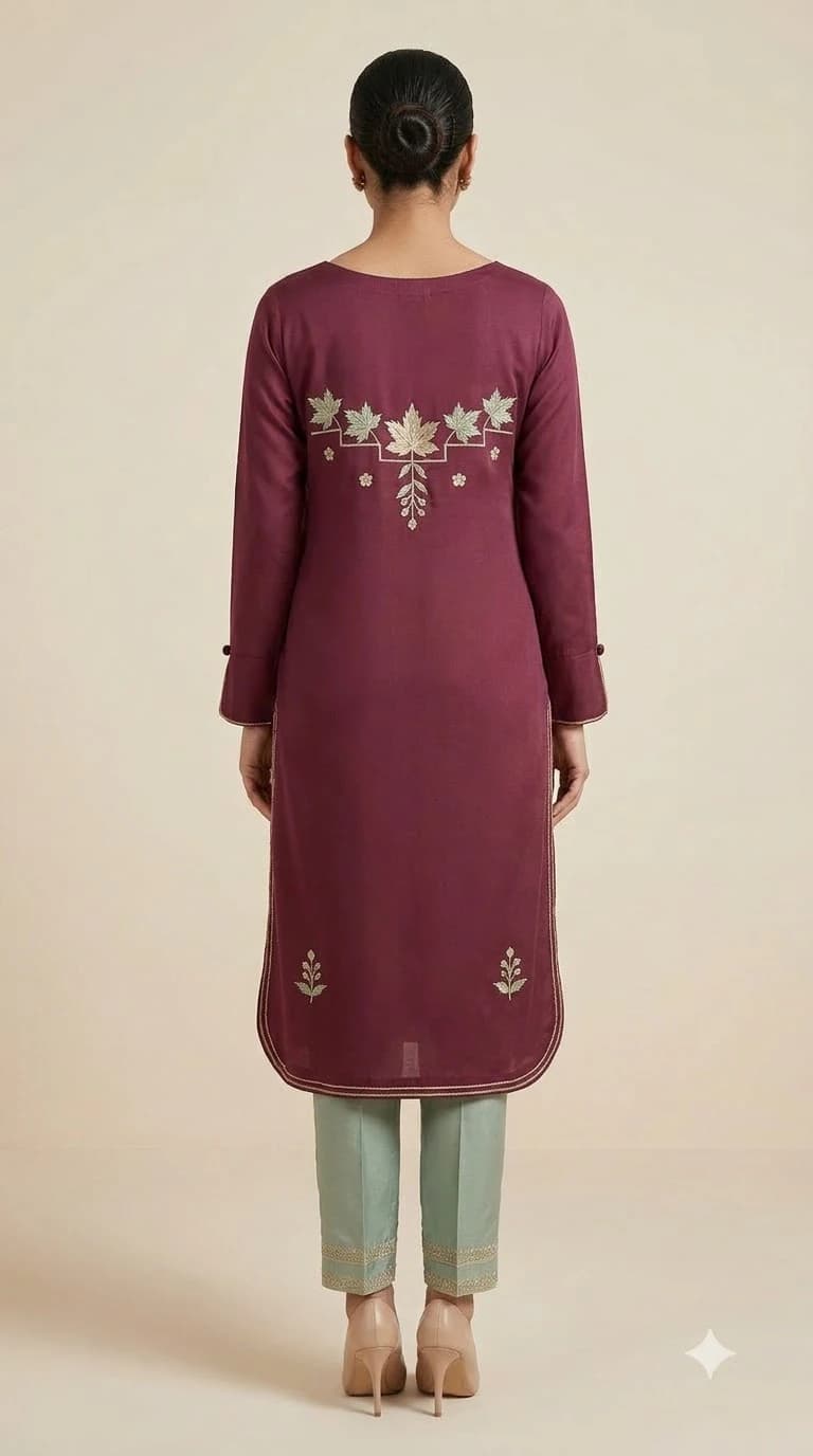 Chinar Gul Embroidered Shoulder-Keyhole Pakistani Suit