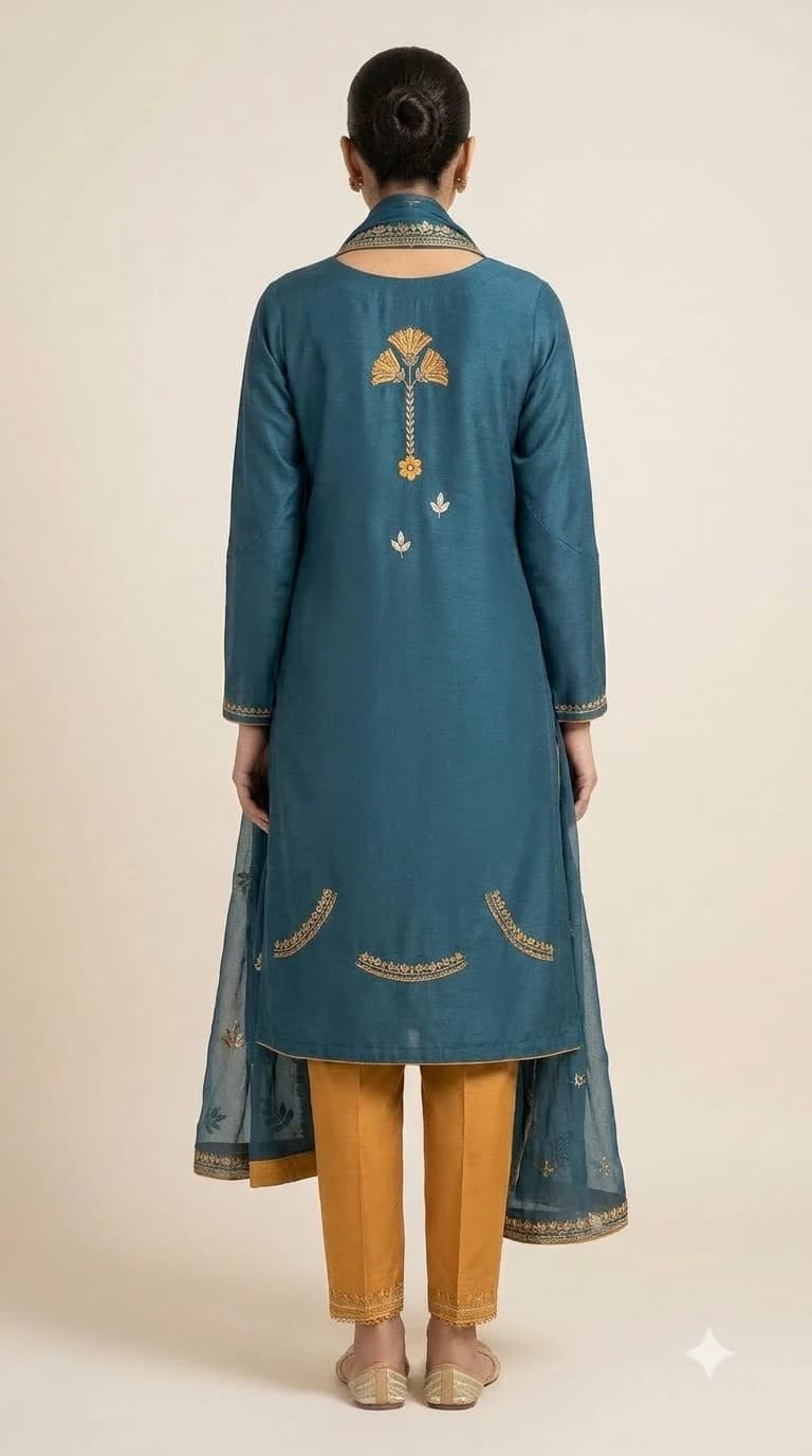 Salarah Noor Embroidered Double-Vent Pakistani Suit