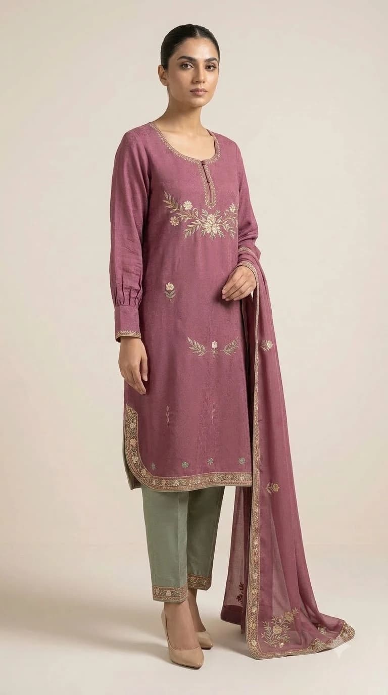 Naqsh-e-Gul Embroidered Box-Cut Pakistani Suit