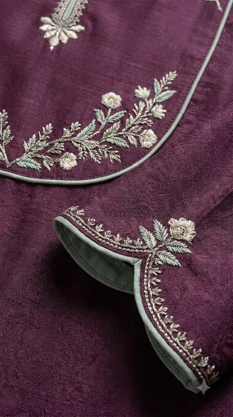 Shebnam Noor Embroidered Rounded-Shoulder Pakistani Suit