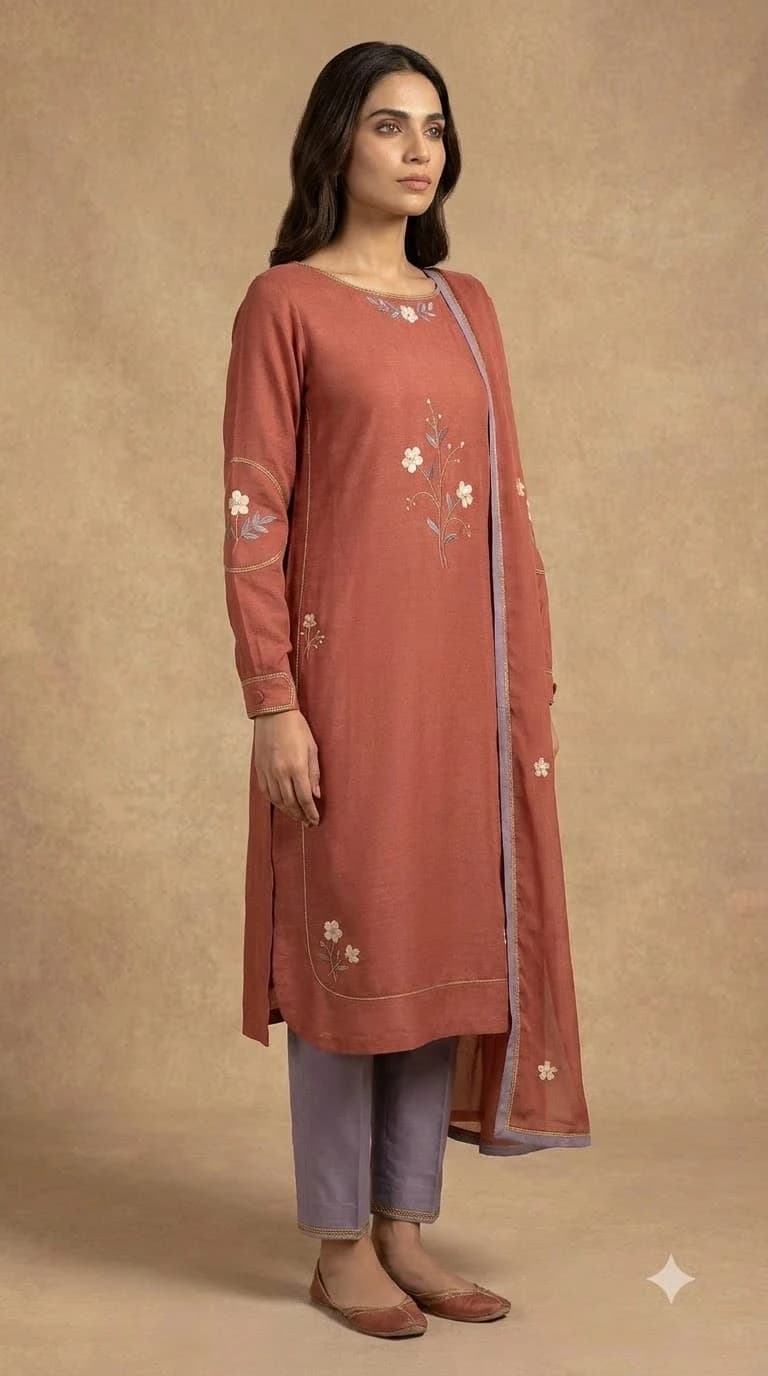 Darya-e-Noor Embroidered Elbow-Panel Pakistani Suit