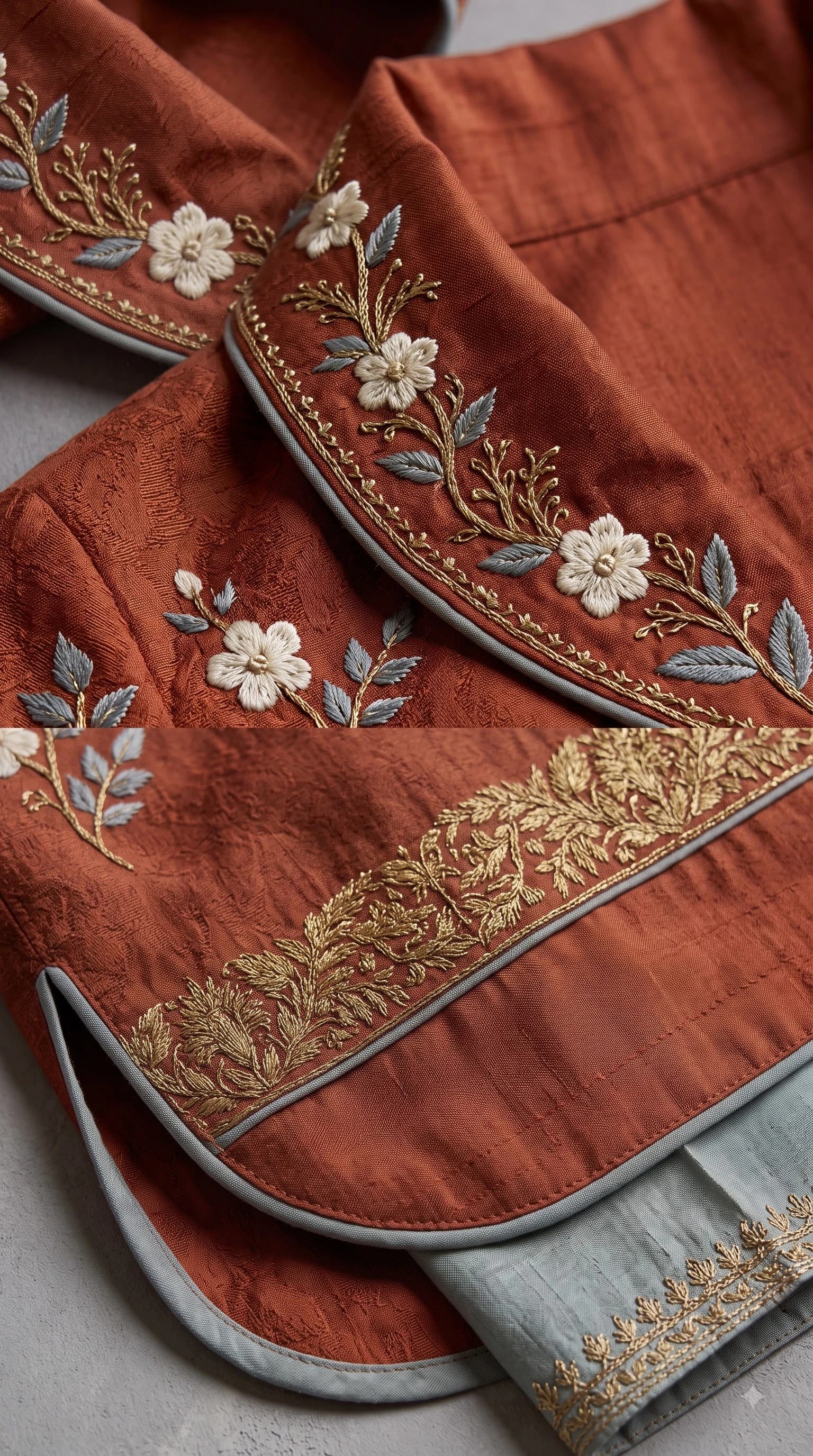 Zohra-e-Rang Embroidered Shawl-Collar Pakistani Suit
